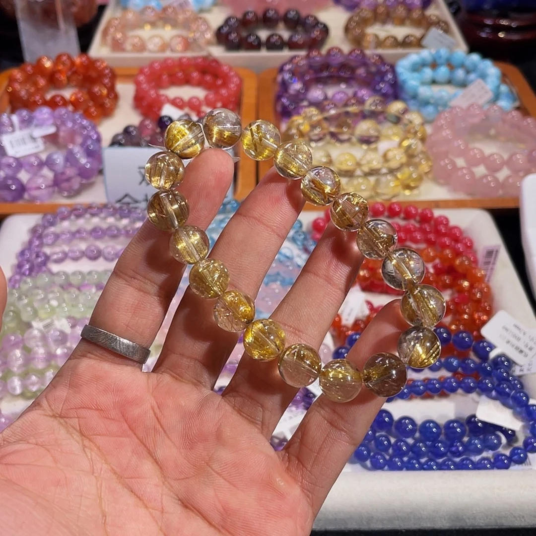 未镶嵌水晶手链极品顺板钛11mm