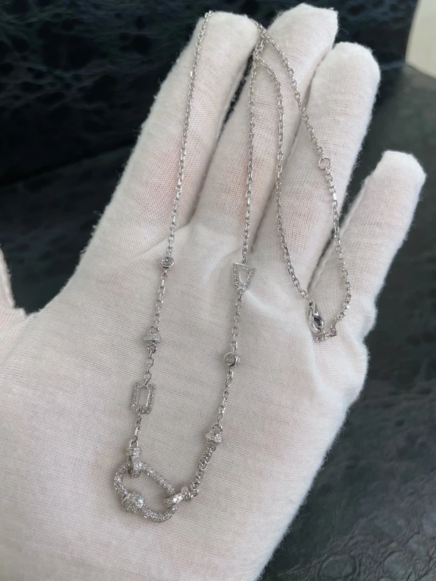 尚上翠18k金时尚百搭钻石链