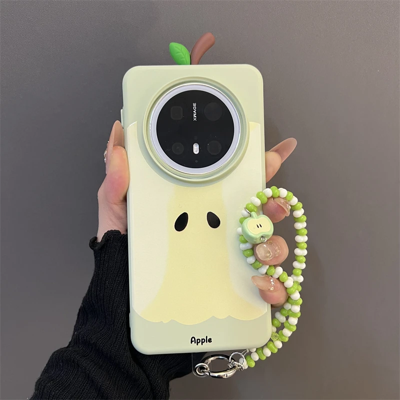 夏日苹果核立体叶子根适用华为mate70/60pro+手机壳pura70pro+女