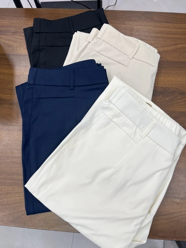 【冰冰凉凉】高腰百搭时尚夏季女小直筒烟管裤休闲