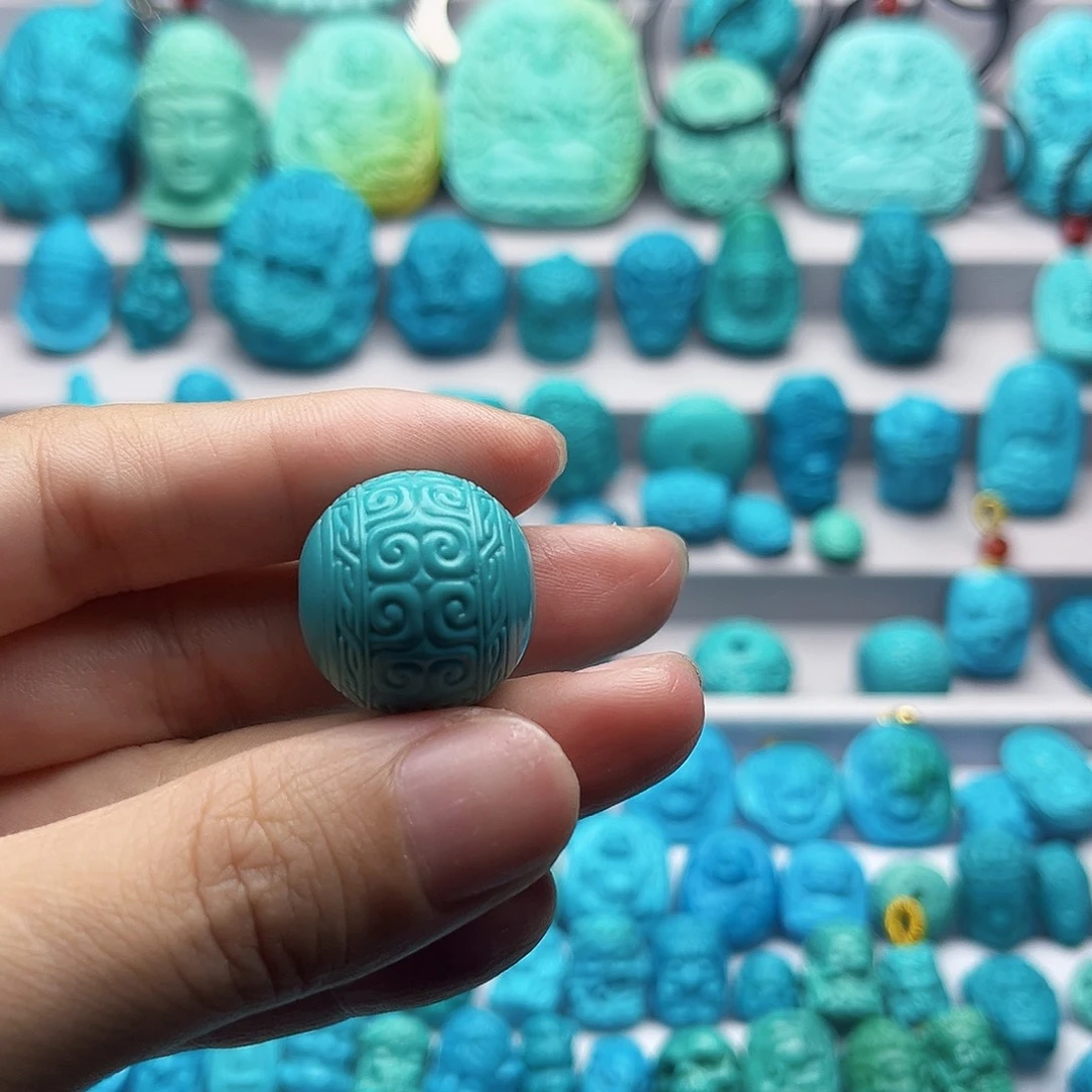 绿松石未镶嵌挂件孤*