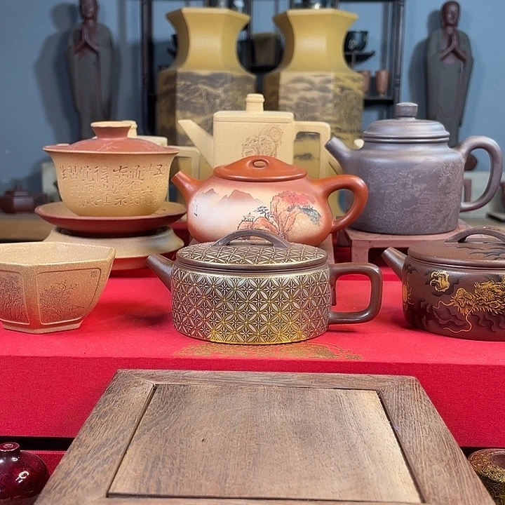 吉***善紫砂茶杯紫砂六方对瓶微瑕