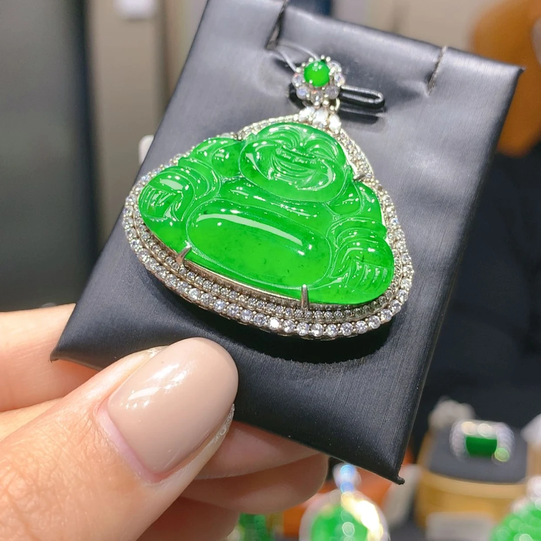 【闪购商品】颈饰银S925镶嵌翡翠10柒姐