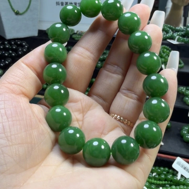和田玉（碧玉）未镶嵌手链12