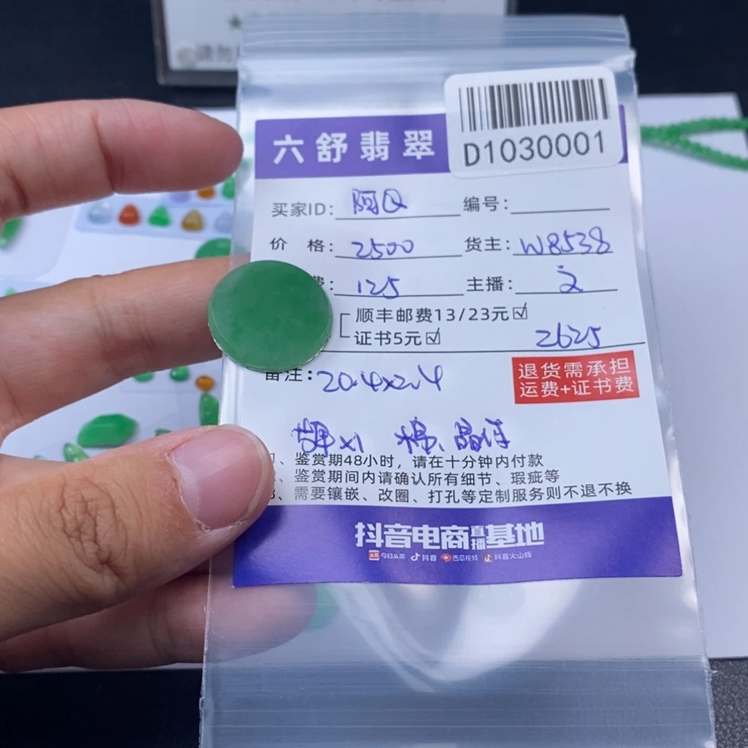 阿***Q翡翠未镶嵌颈饰D1030001