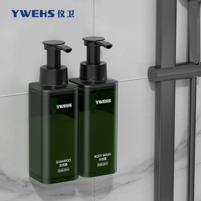 免打孔皂液器壁挂式卫生间洗手液器按压式洗发水瓶酒店沐浴露盒子
