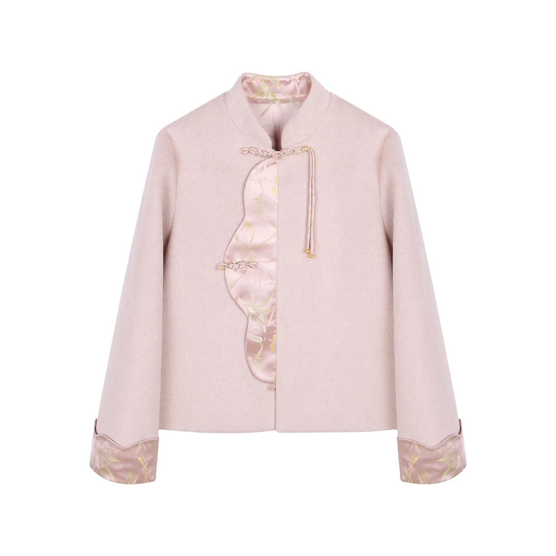 【周粥】【润玉】秋冬新款新中式盘扣立领保暖上衣+裙子预JJQ5TZ5339