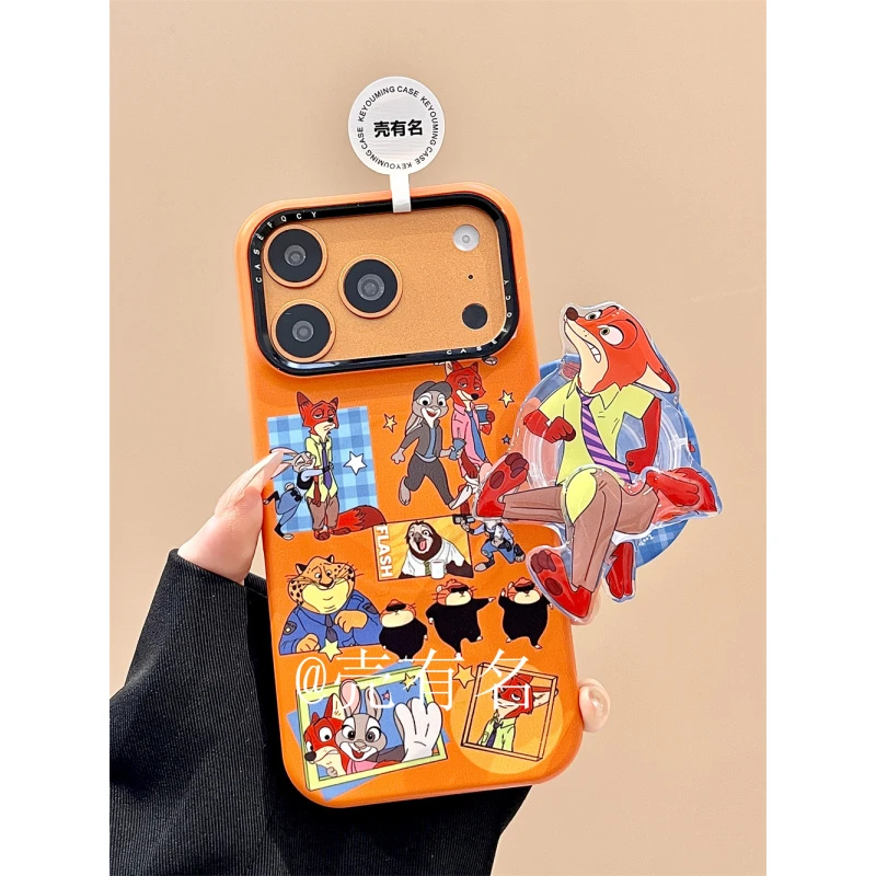 疯狂动物城狐狸尼克旋转磁吸支架适用苹果17手机壳iPhone16/15/14