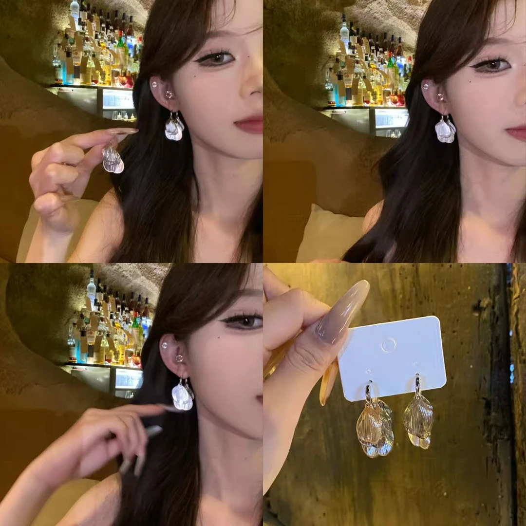 铜合金耳饰 【耳饰】  镂空蝶翼流苏耳环精致高级感小众设计耳饰