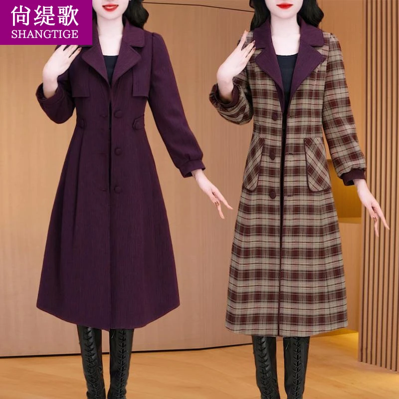 红色双面穿风衣女装2025春秋新款超火高档减龄时尚减龄中长款外套