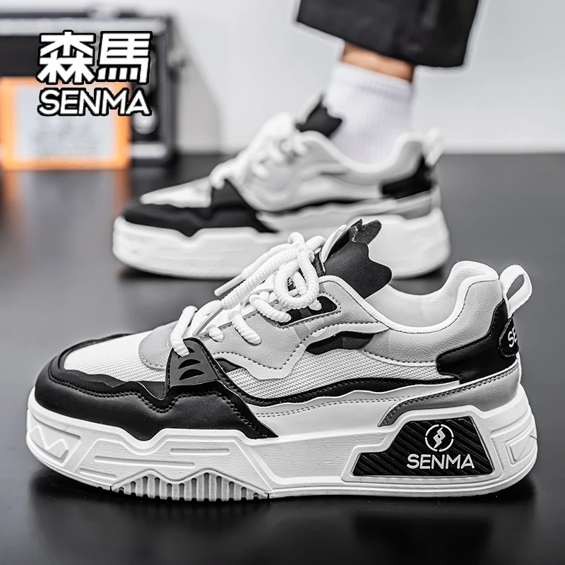 SENMA/森马男鞋2025冬季新款增高板鞋小众休闲鞋子男生百搭运动鞋