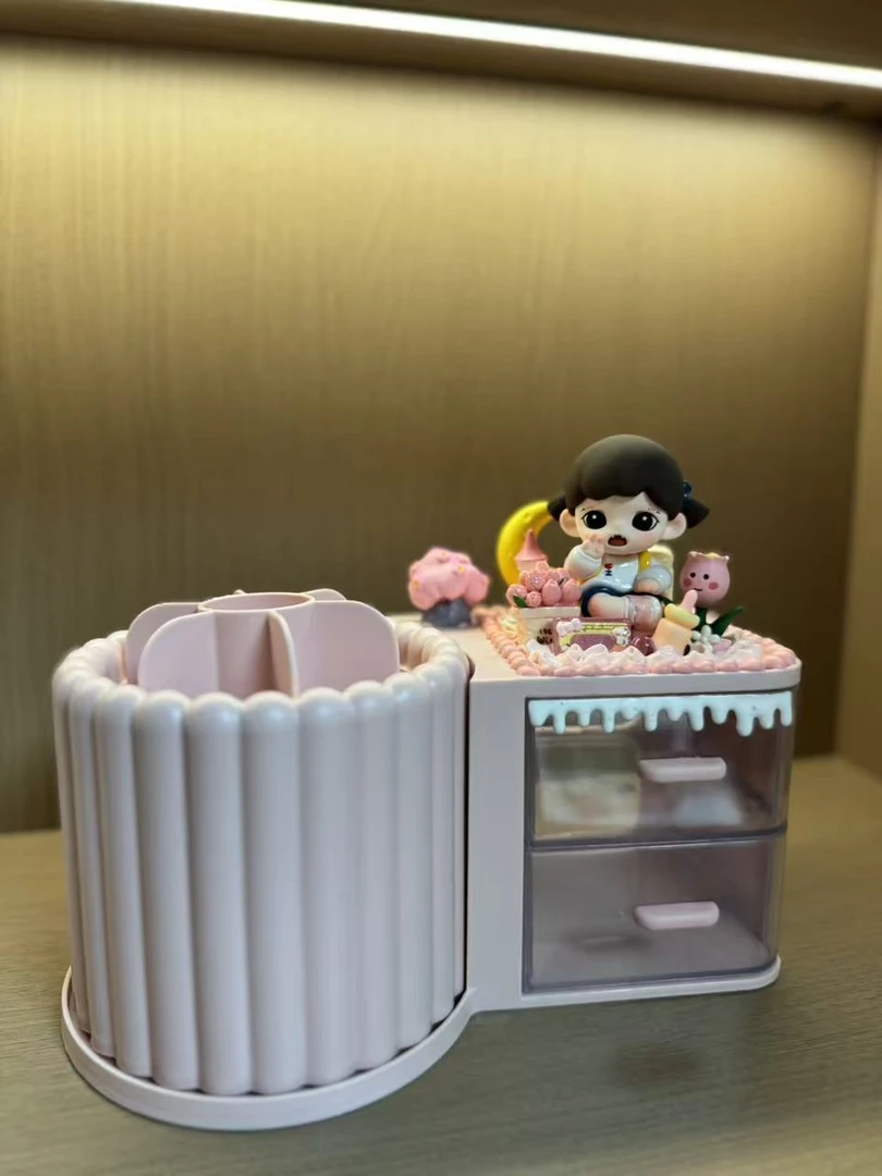 笔筒收纳奶油胶DIY