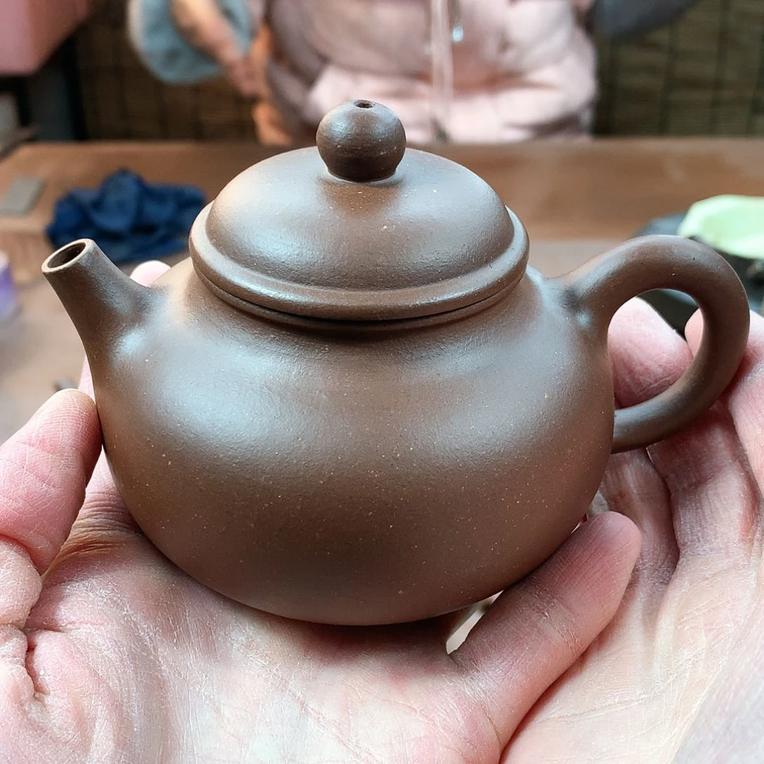 紫砂茶壶容天 紫泥 220cc 周宜君