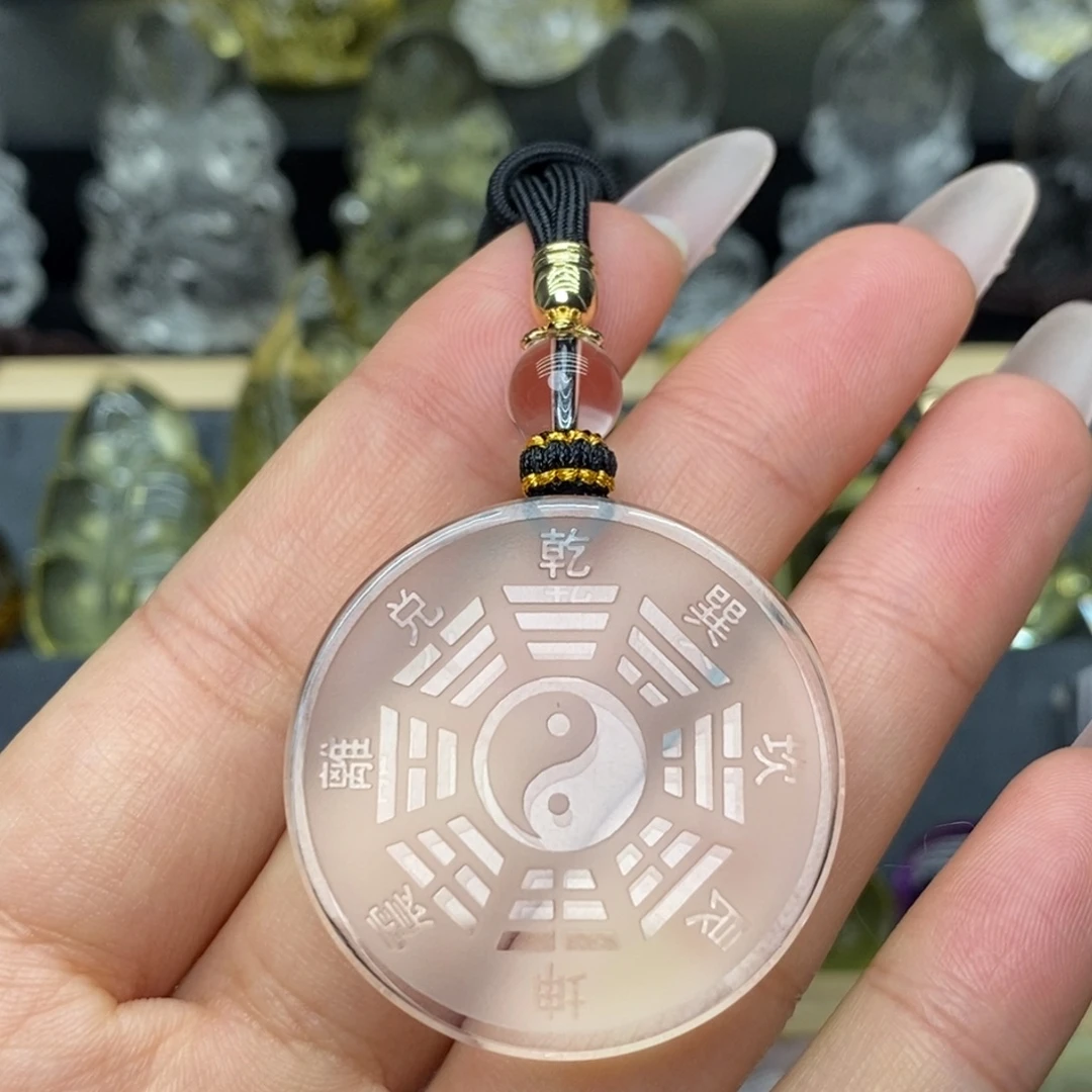 信****项链水晶未镶嵌八卦图