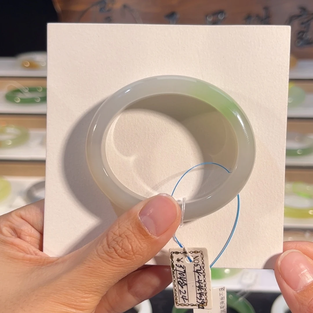 和田玉未镶嵌手镯  「冰紫翠贵妃」