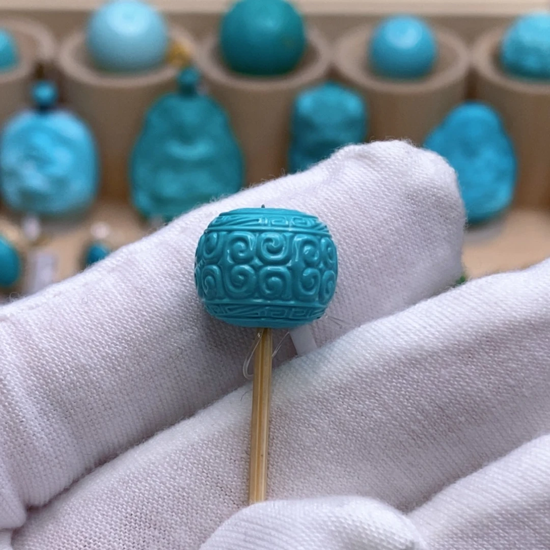 绿松石未镶嵌珠宝奇石13.5mm