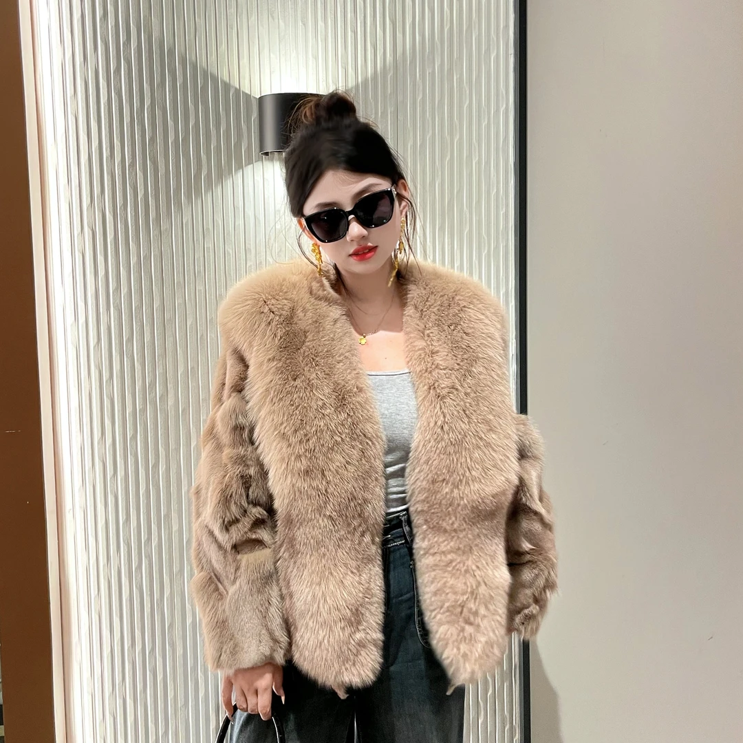 【RY】大门襟领冬季高端时尚洋气外套