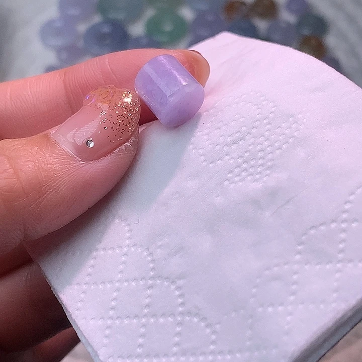 翡翠散珠翡翠桶珠 有纹 不退不换