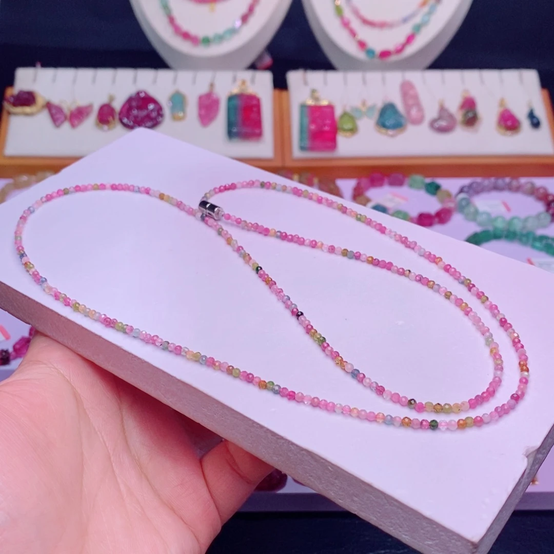 颈饰未镶嵌碧玺米珠链m