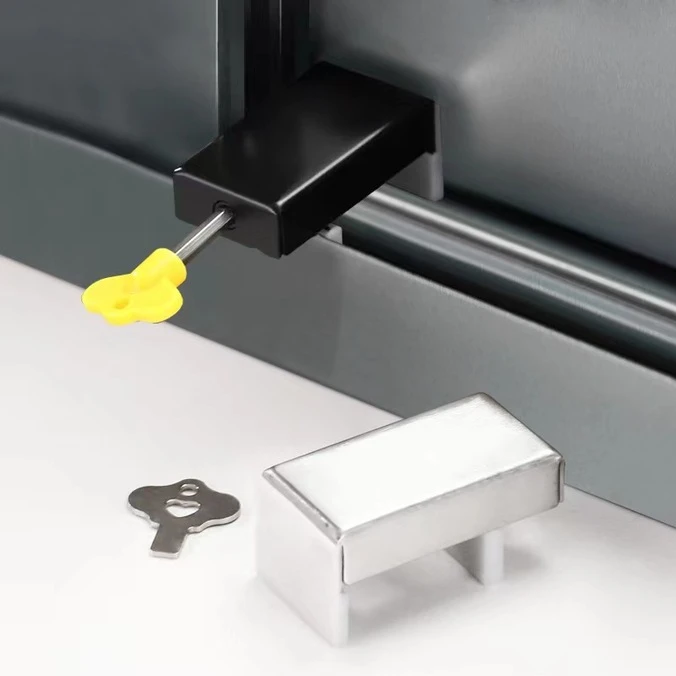 窗户锁扣铝合金纱窗门窗锁推拉门锁防护安全锁神器防盗限位器