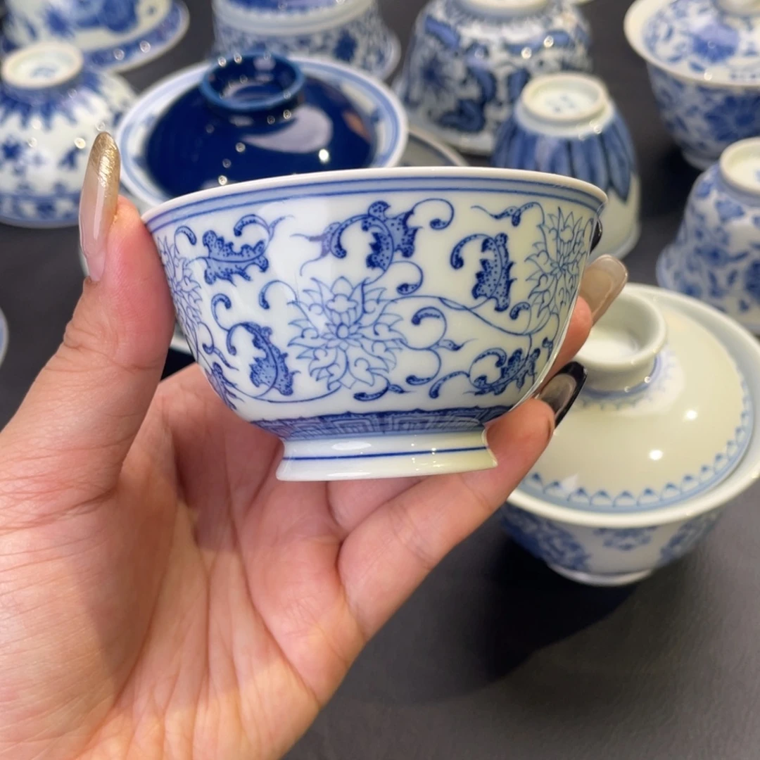 白描花卉手工手绘杯杯杯杯