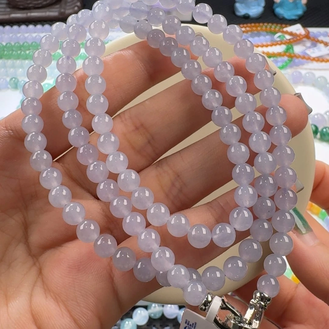 翡翠手串未镶嵌冰紫项链卡6 大漏！福利！