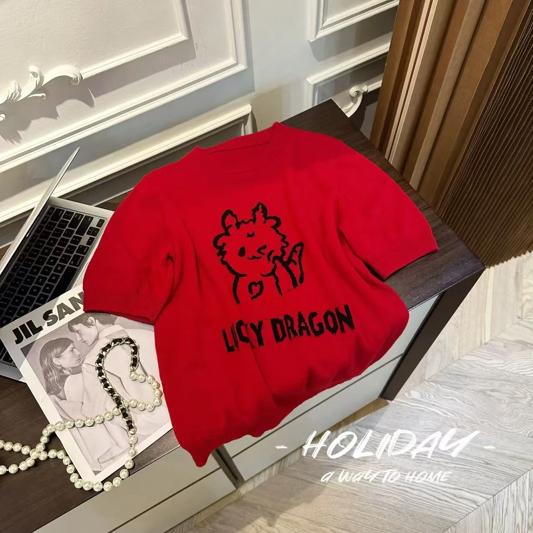 YTTRIUM LIN[小龙]针织衫圆领短袖33999