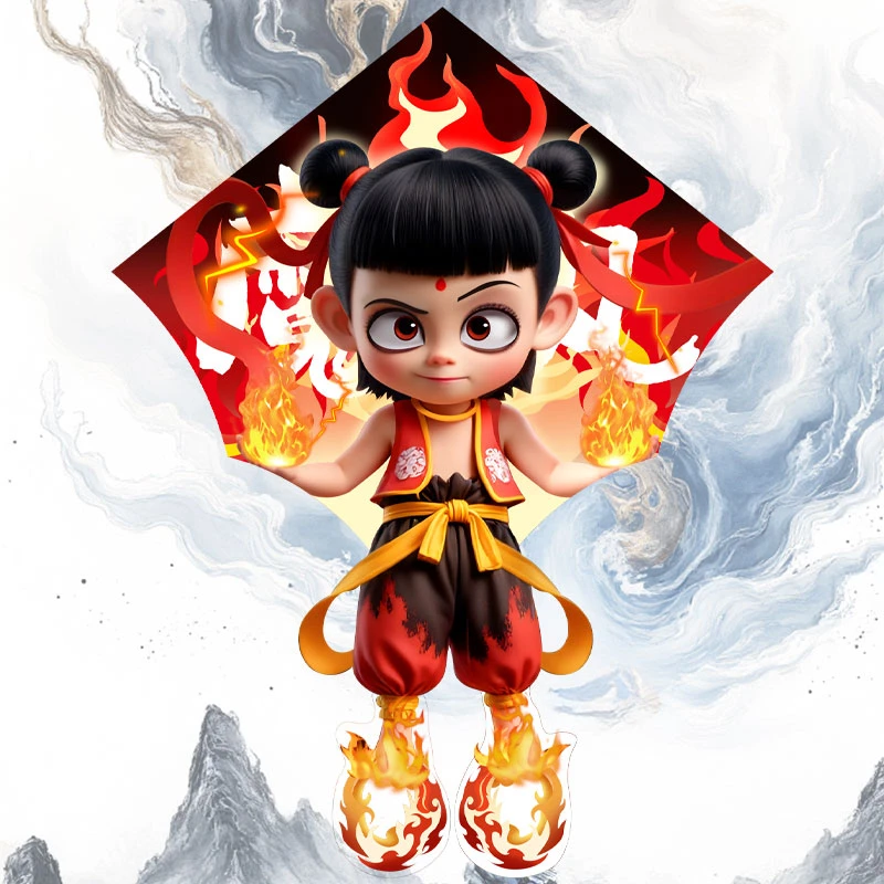 潍坊国潮2.2米大哪吒魔童降世魔童闹海微风易飞儿童潍坊风筝