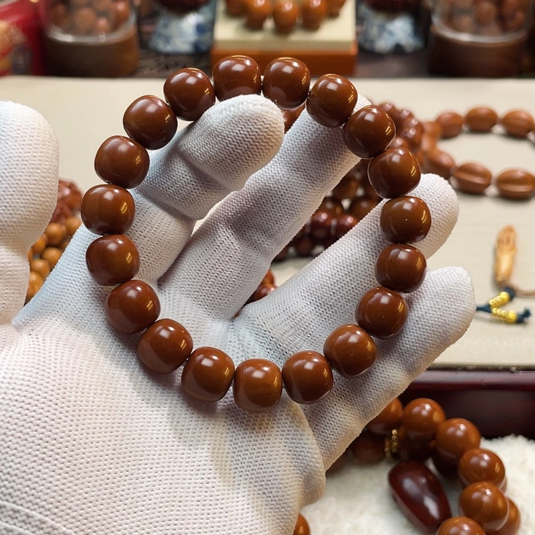 橄榄核手串/手链1.18老型桶珠油核孔径0.2标孔