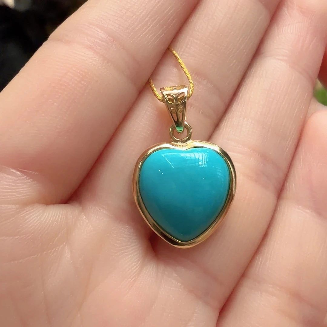 绿松石银S925镶嵌颈饰