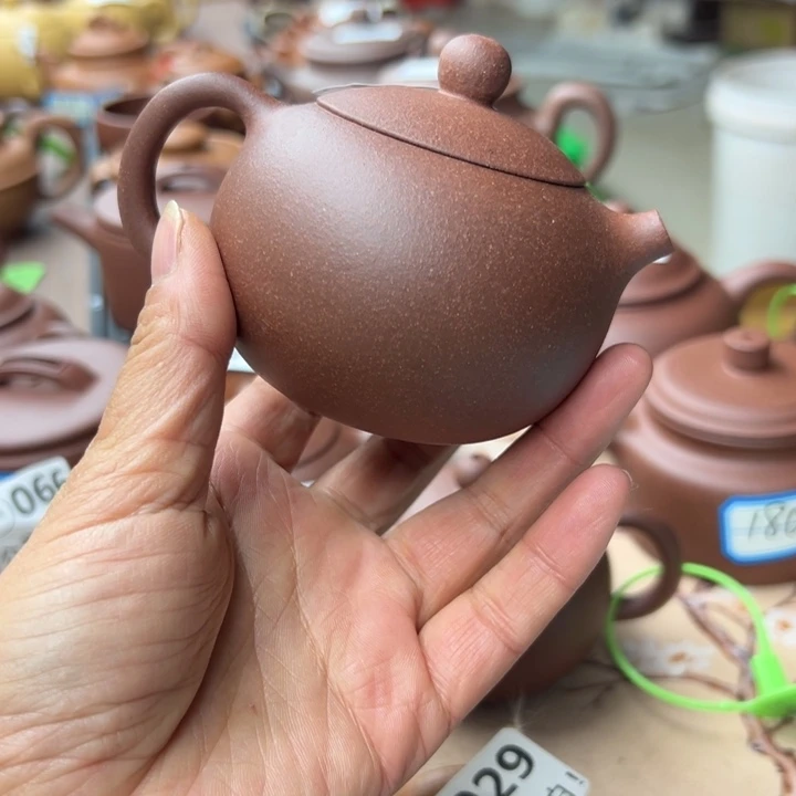 紫砂茶壶紫泥半手130