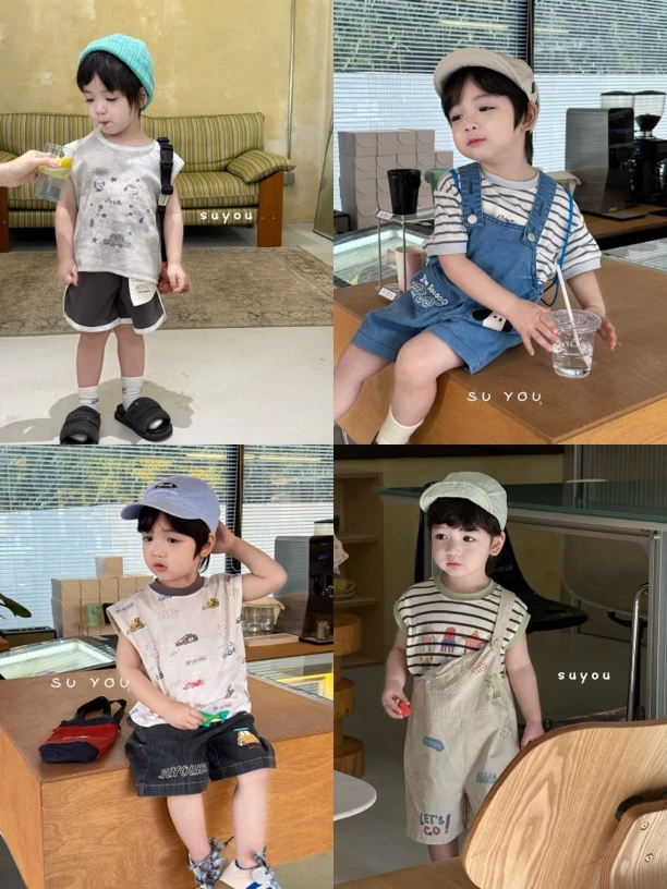 (夏装451-525)2025年新款夏季男童衣服儿童