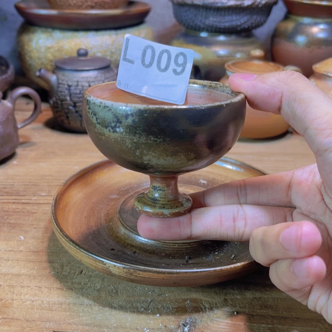 纯手工制作工艺（柴烧）裸烧纯手工制作柴烧杯009