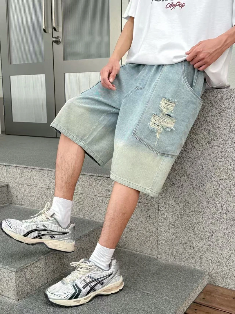 【99530】夏季水洗破坏牛仔短裤（直播实物为主）
