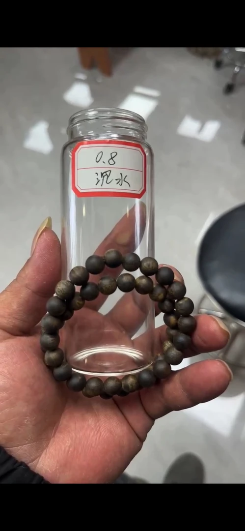 圆珠单圈念珠盘玩0.8mm珠单圈沉水