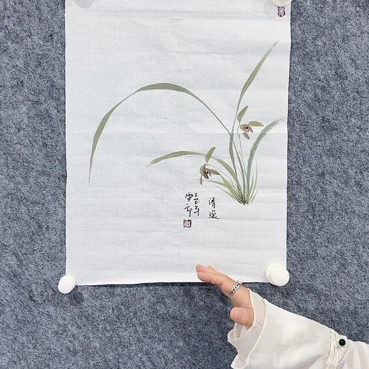 国画兰花宣纸 郎老师111