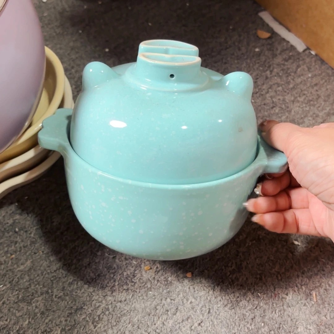 陶瓷蓝色泡面碗六寸