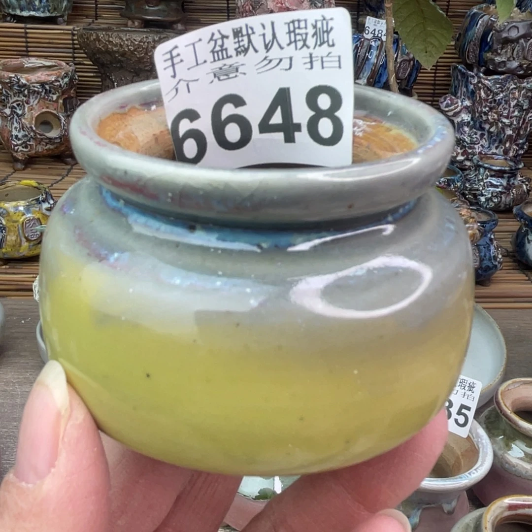 手工花盆默认瑕疵完美者勿拍
