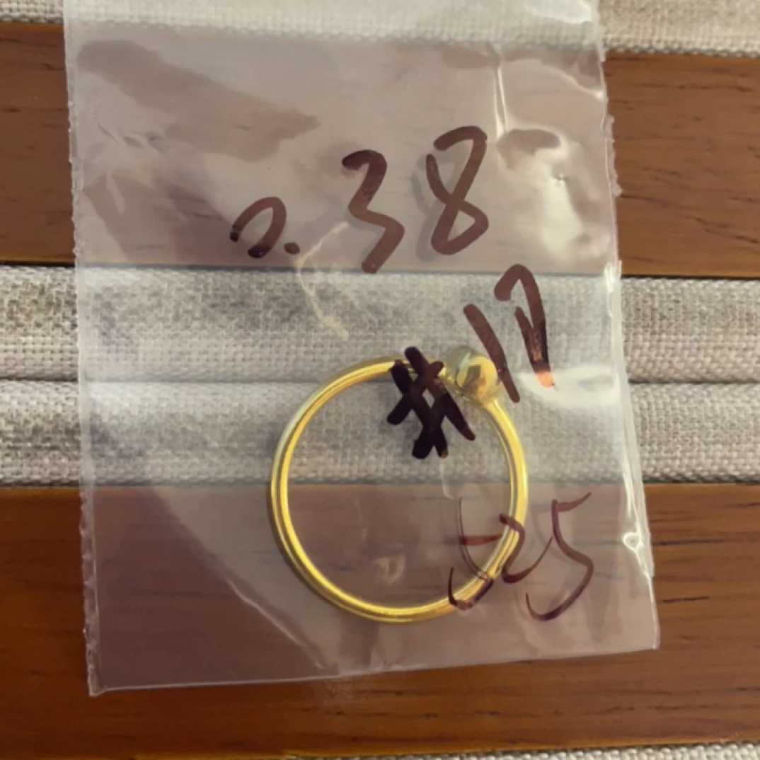 克重0.38 17号 泡泡6D戒指 足金999