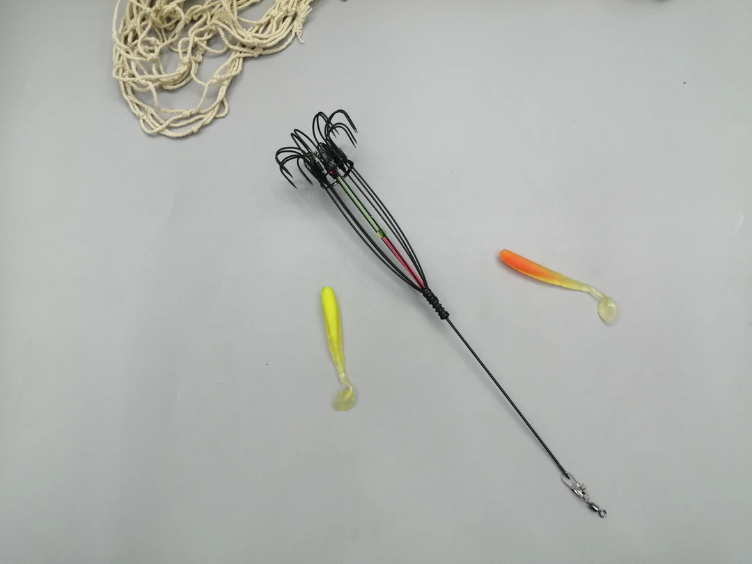 皮匠鱼扒皮鱼专用海钓大号钢丝锚钩带饵笼八爪钩