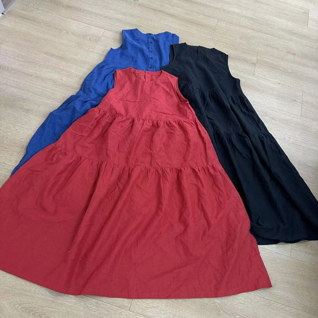 夏季透气棉麻连衣裙（三款）（25042901）抖音商城爆款好物