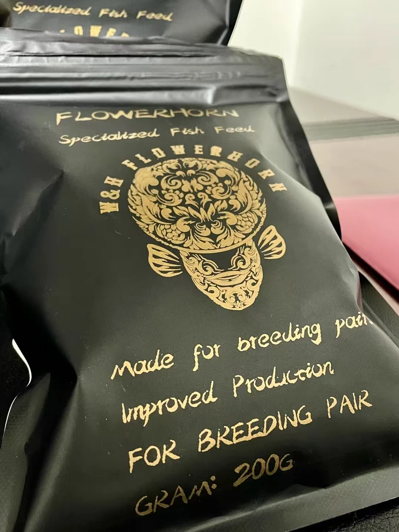 七合一花罗汉鱼赛前专用爆头高蛋白红虫上浮饲料起头增色明线鱼粮