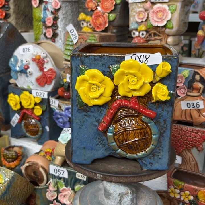 紫砂花盆粗陶材质多肉花盆