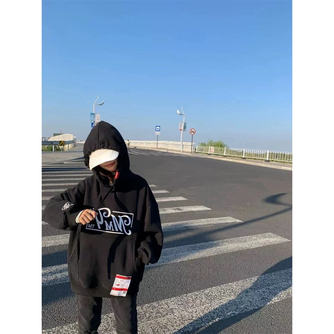 18632高端潮流时尚百搭休闲加绒连帽卫衣A12-2-2