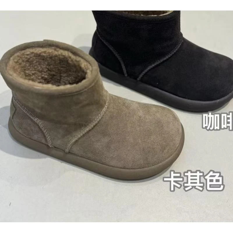 今年实在很火~！头层磨砂牛皮 大土豆雪地靴加绒短靴中靴188-3/A14