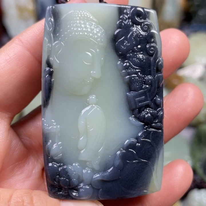 和田玉未镶嵌挂件