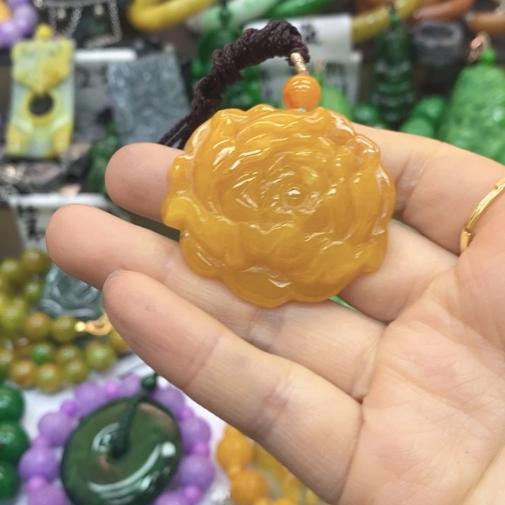 翡翠未镶嵌颈饰项链35