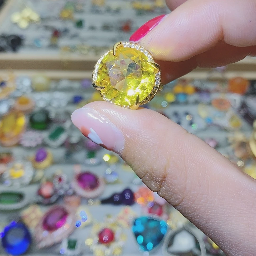 【闪购商品】托帕石耳饰银S925镶嵌