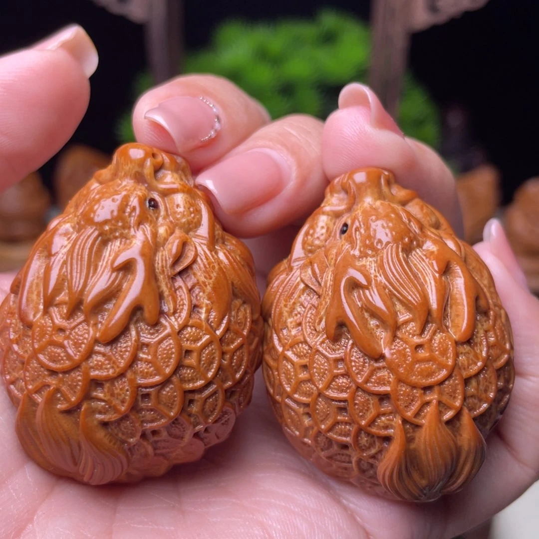 吊坠橄榄核金币龙龟手球3.5