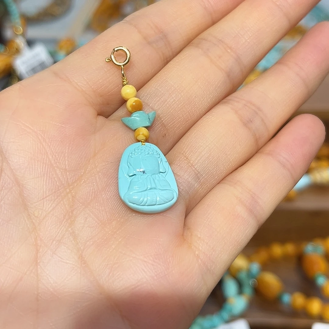 琥珀颈饰未镶嵌T****?蜜蜡滴流